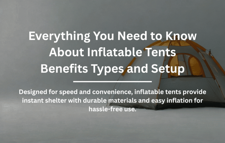 Inflatable Tent setup with easy inflation, perfect for outdoor events and temporary shelters.